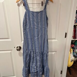 Blue Madewell Sleeveless Patterned Dress